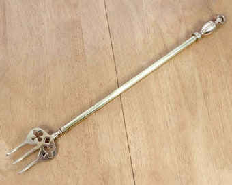 Brass decorative fork || extendable  handle || vintage || wall decor