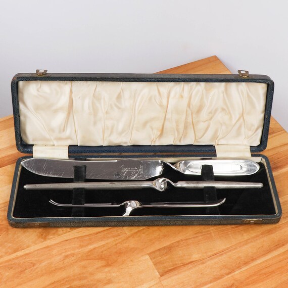 George Clark Ltd Voluto Silver Fox Stainless Steel Carving Set