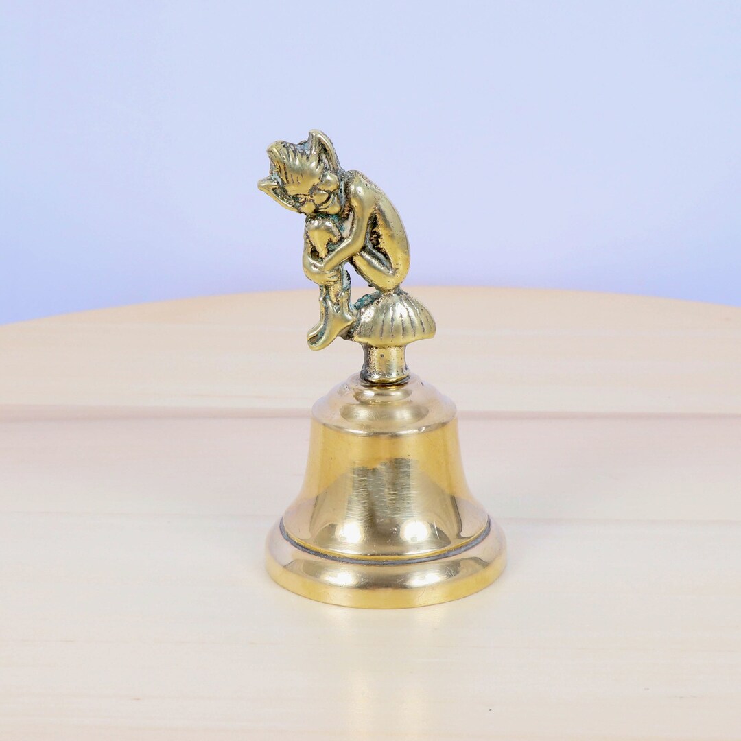 Vintage Brass Large Desk Bell Vintage Solid Brass High Etsy