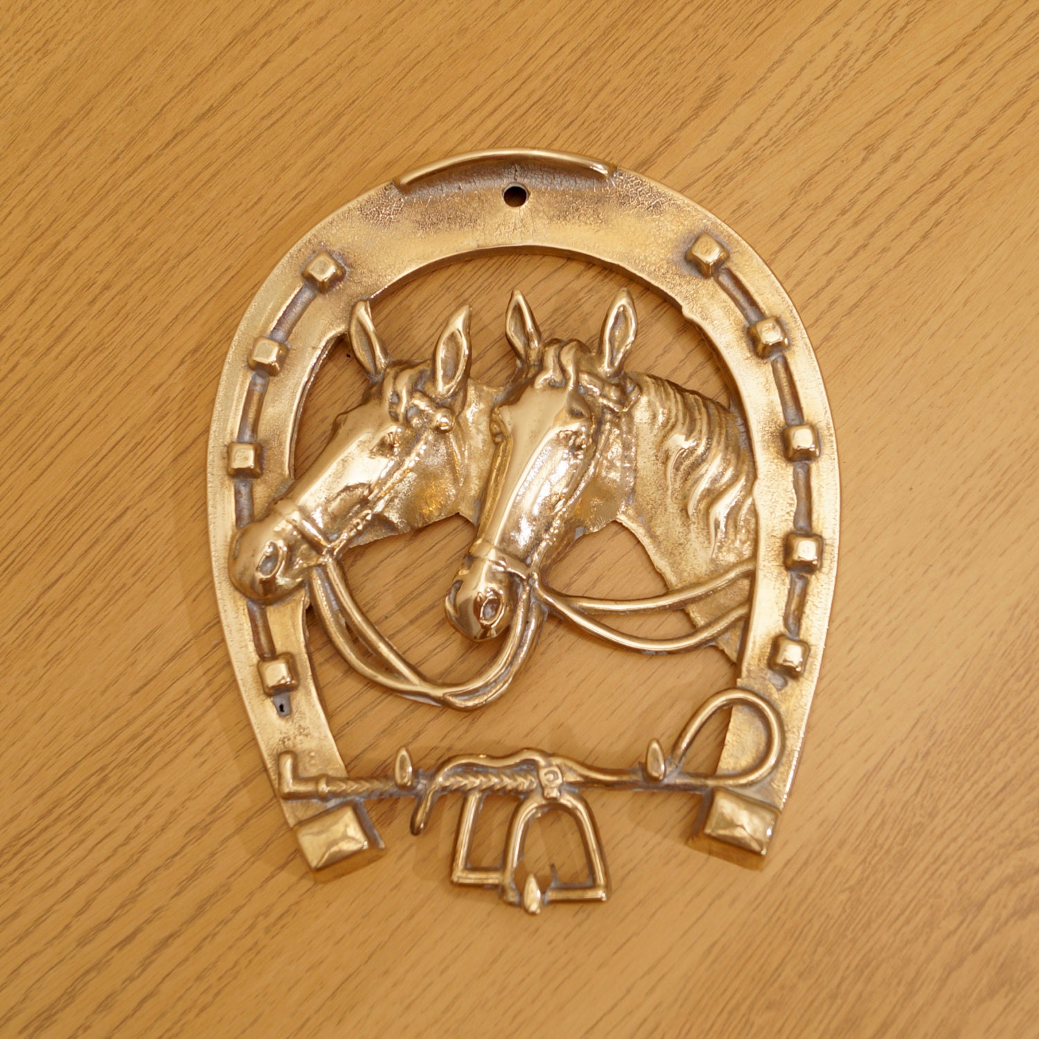 Vintage Brass Key Holder for Three Keys / Wall Decor / Cloth Rack 