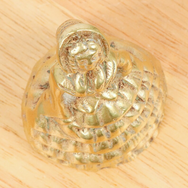 Lady Bell Vintage Solid Brass Bell Lady Shape Bell Etsy
