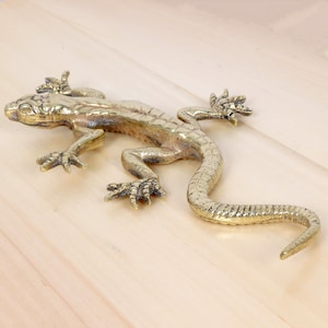 Lézard || figurine vintage || statue de reptile || petite sculpture vintage || petite figurine faite à la main d'un lézard