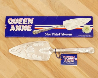 Unused Anne Queen Silver Plated Cake Slice / Pie Spatula || Catalogue 0/880 A Mayell product Made in England Kings Pattern Pastry Server