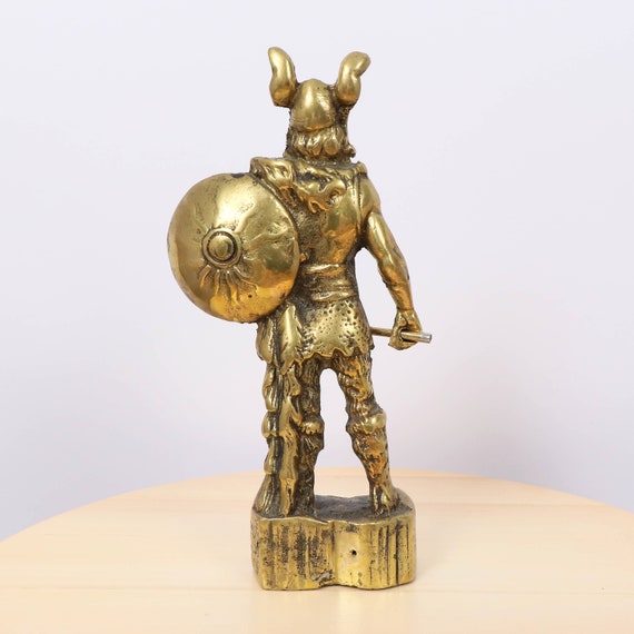 Viking / Warrior / Solder Vintage Brass Figurine / Statuette of an Ancient  Viking -  Canada