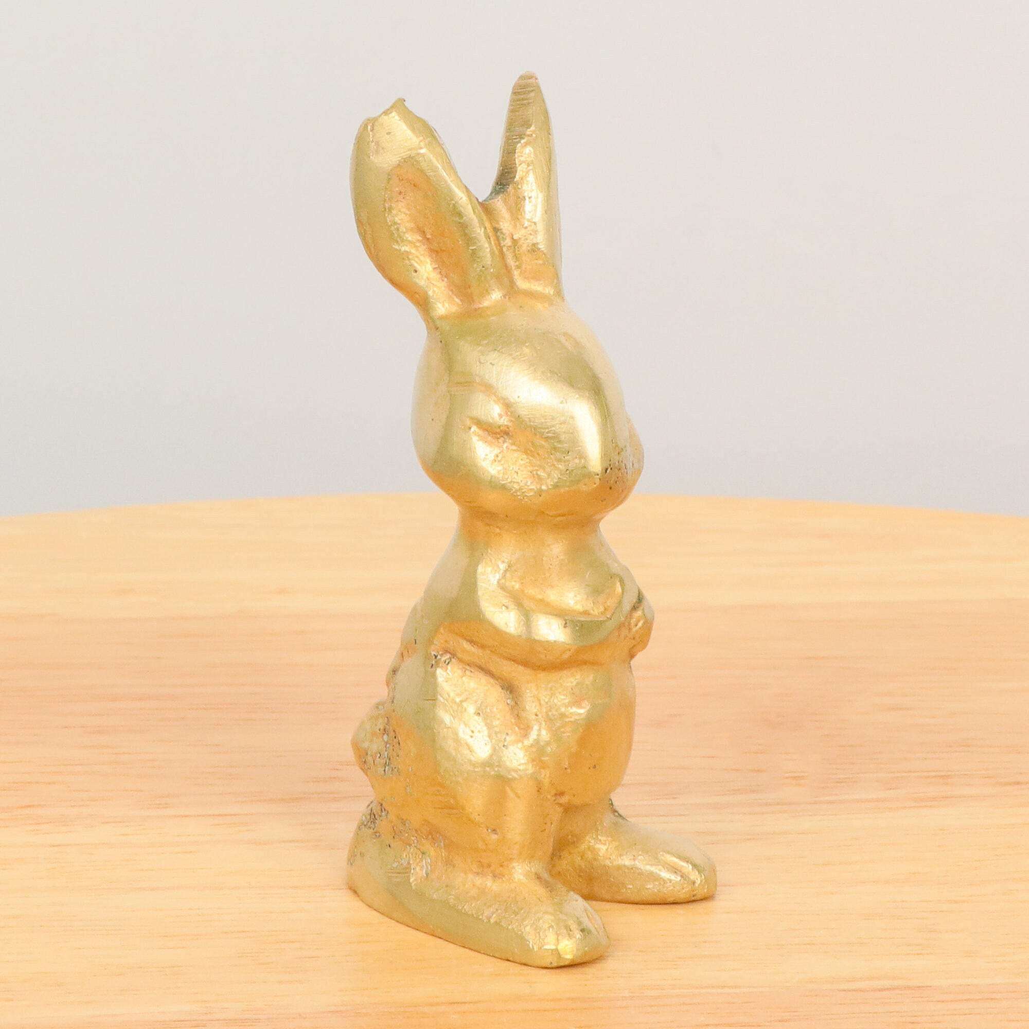 Rabbit hare bunny sculpture figurine statue Vintage solid brass Rabbit