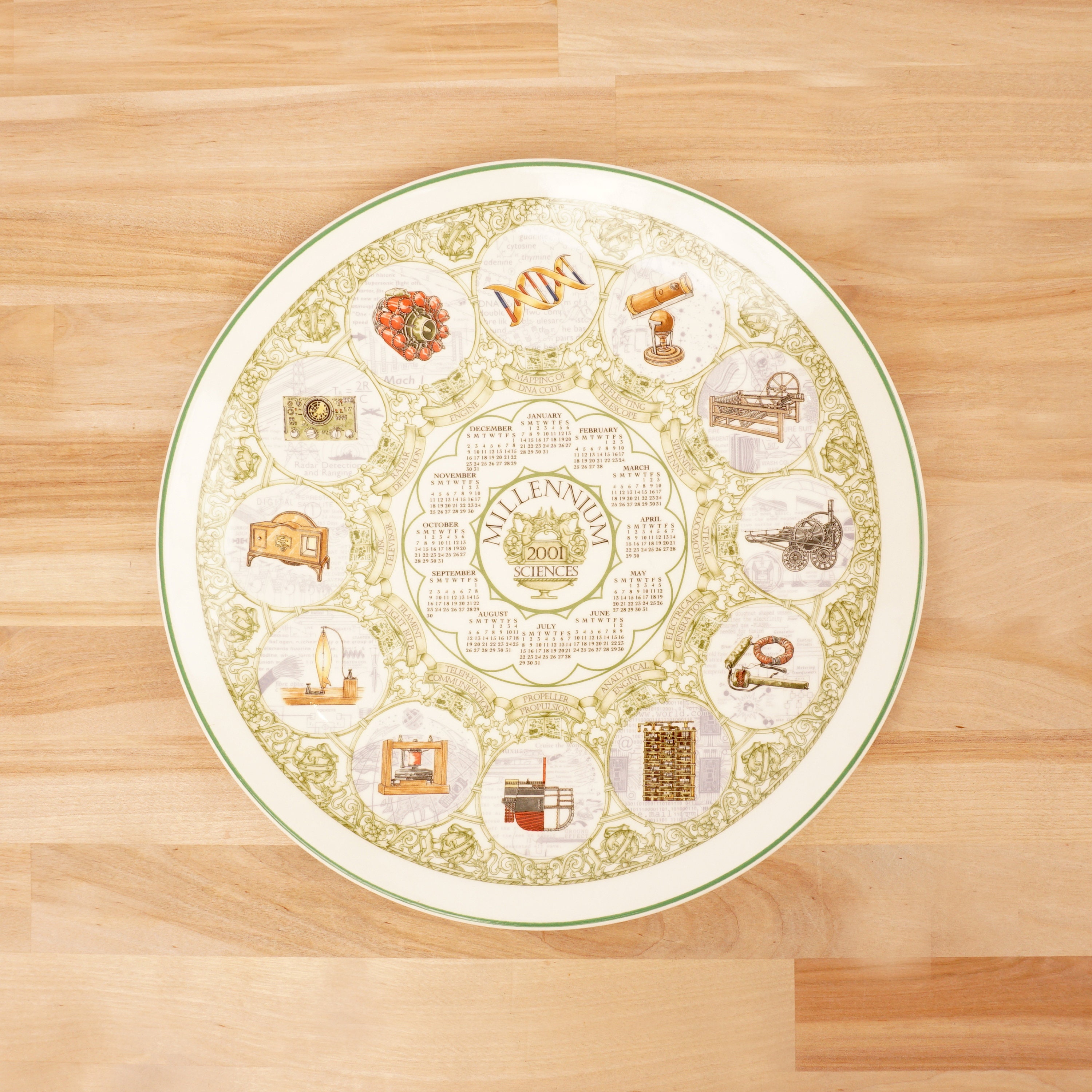 2001 Calendar Porcelain Plate by Wedgwood || Millennium 2000