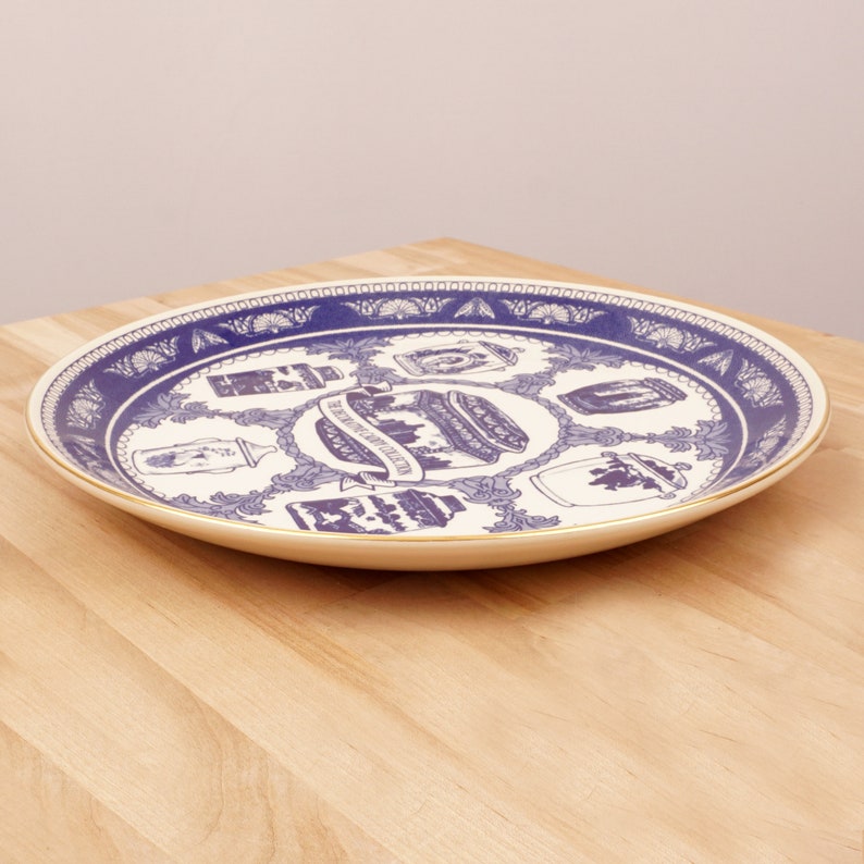 Ceramic plate Vintage The Decorative Caddy Collection Jar Collection Mason/'s England Made Especially for Ringtons Newcastle 1993