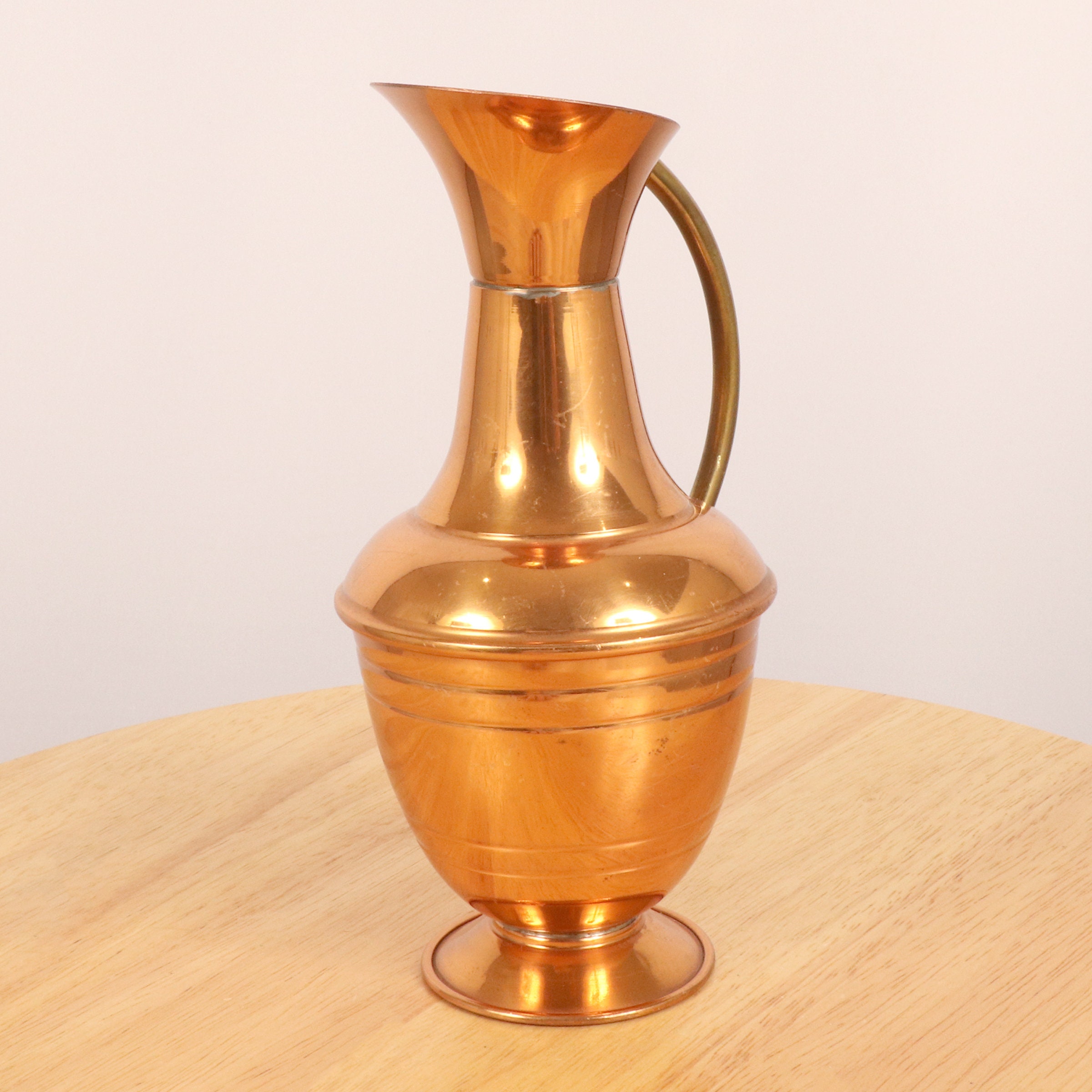 水差し / ピッチャー / 花瓶 || ヴィンテージ銅 || 真鍮のハンドルが