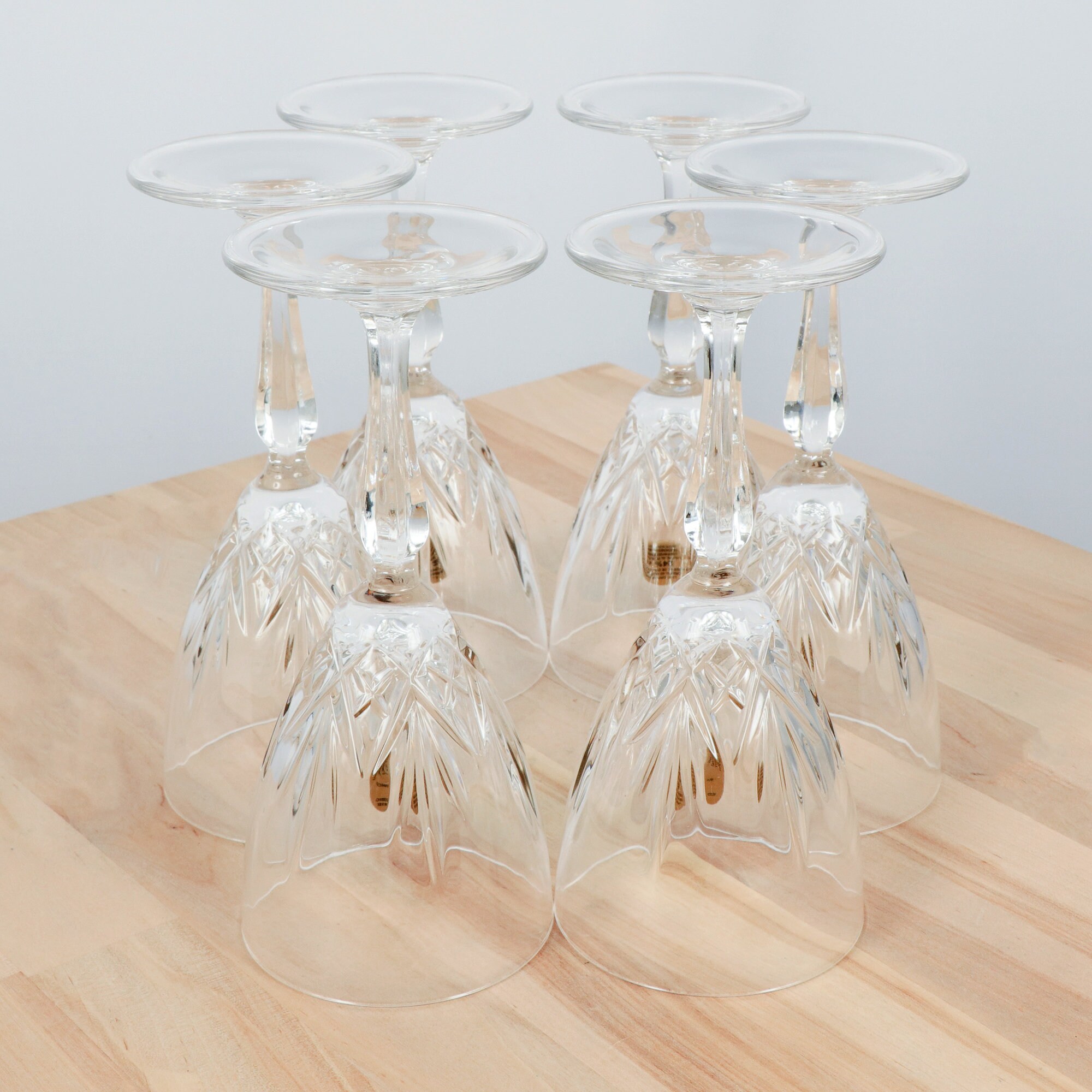 6 CAPRI Crystal Wine glasses RCR Royal Crystal Rock 24 Etsy