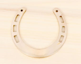 Lucky Horseshoe – Solid Brass Wall Hanging Charm, Vintage-Style Good Luck Symbol, Home Décor - Vintage solid brass