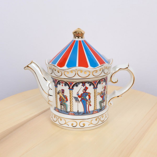 Sadler Edwardian Entertainment Band Stand Teapot || Made in Staffordshire, England || Vintage || 2005895