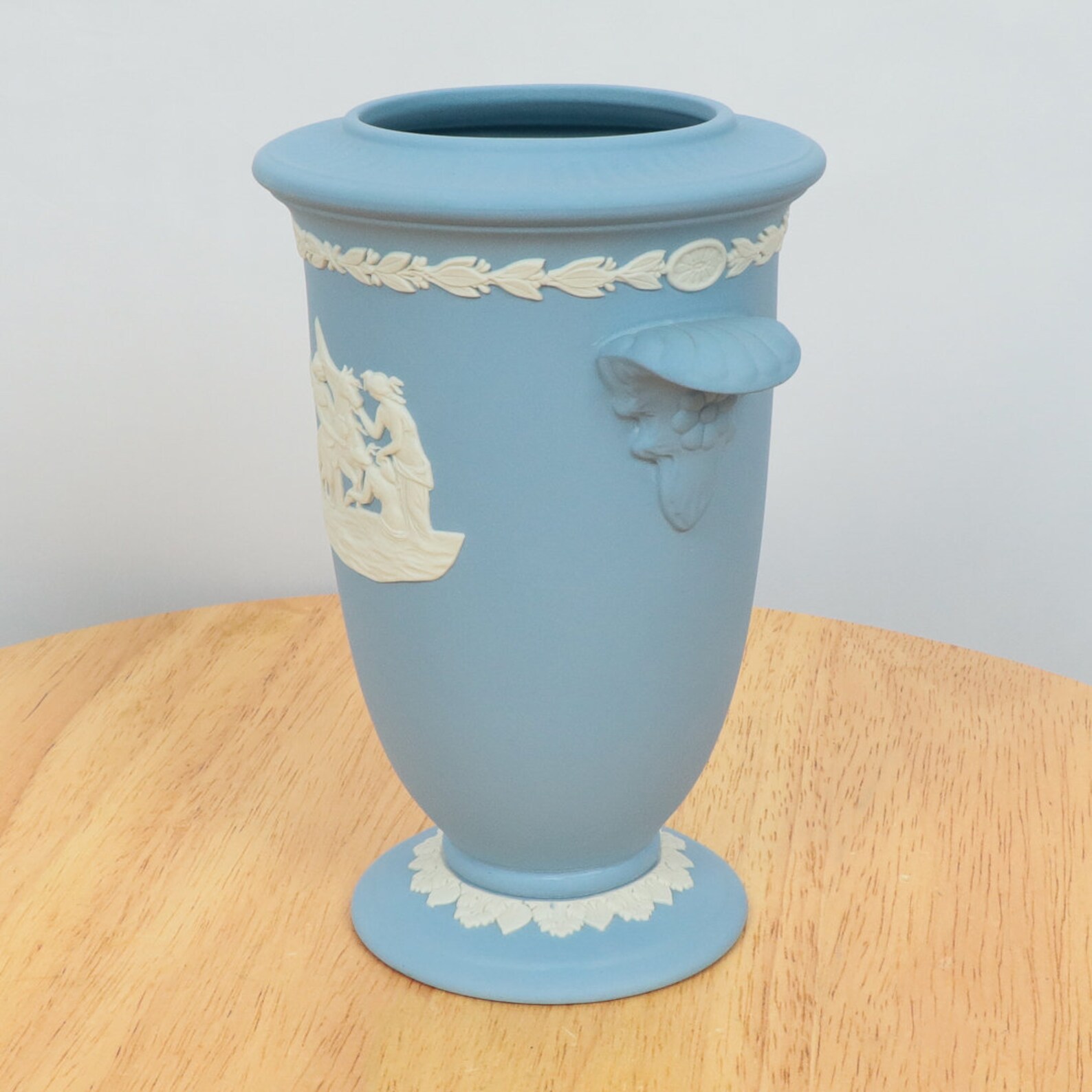 Wedgwood Vase Made in England Jasper Blue and White Vase Etsy