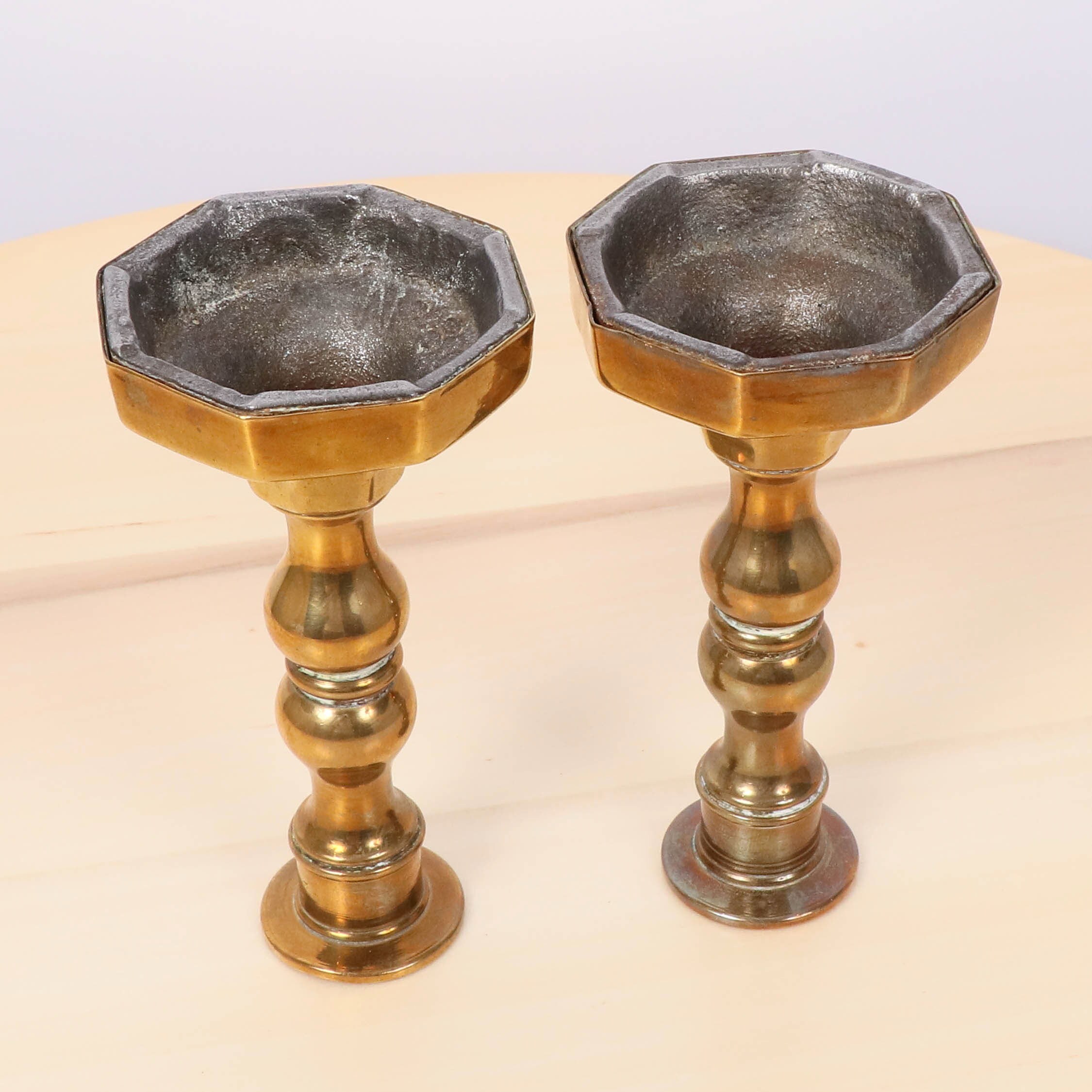 Octagonal Holder Octagon Shape Base Candle Holders / Candlestick Holders || Antique ...
