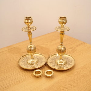 2 vintage kandelaars / kandelaars || Perfecte staat || Massief messing