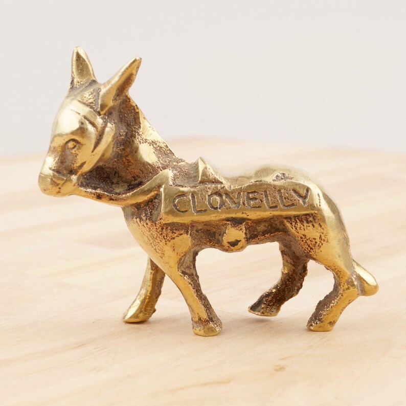 Clovelly Donkey Vintage Solid Brass figurine / statue Etsy