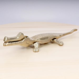 Crocodile / alligator nutcracker || vintage Solid brass || Heavy and Big || Animal themed || Solid brass Crocodile figurine