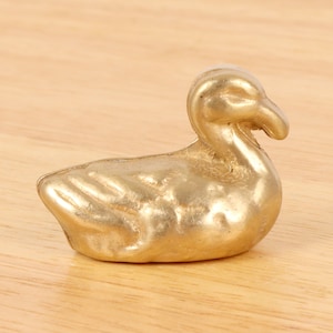 Kleine Ente Figur / Skulptur / Miniatur || Vintage Messing massiv