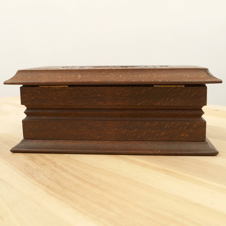 Wooden Box With Hinged Lid Vintage Wood Box / Storage Etsy UK