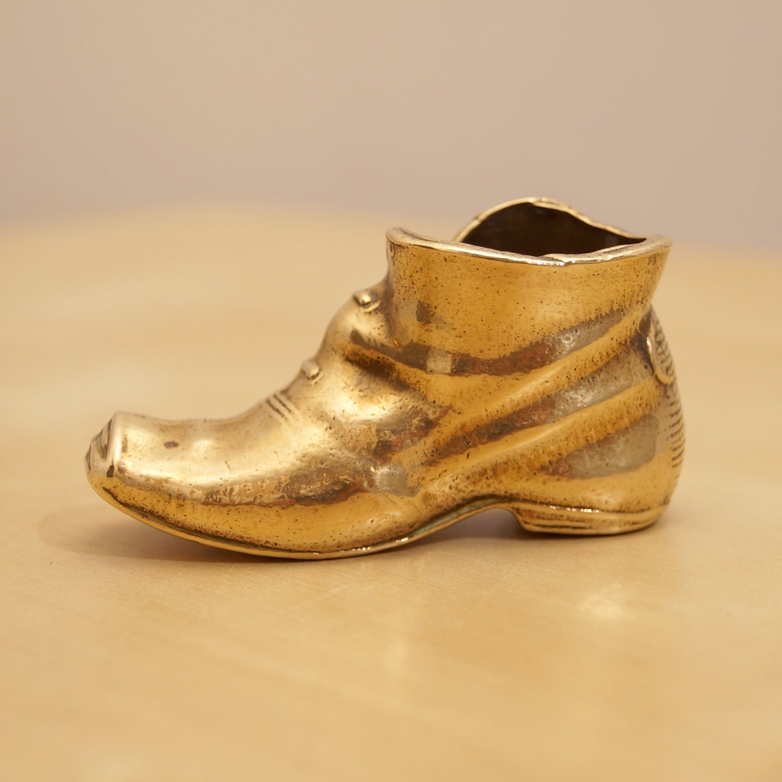 Solid brass Shoe Boot Ashtray Vintage small item in | Etsy