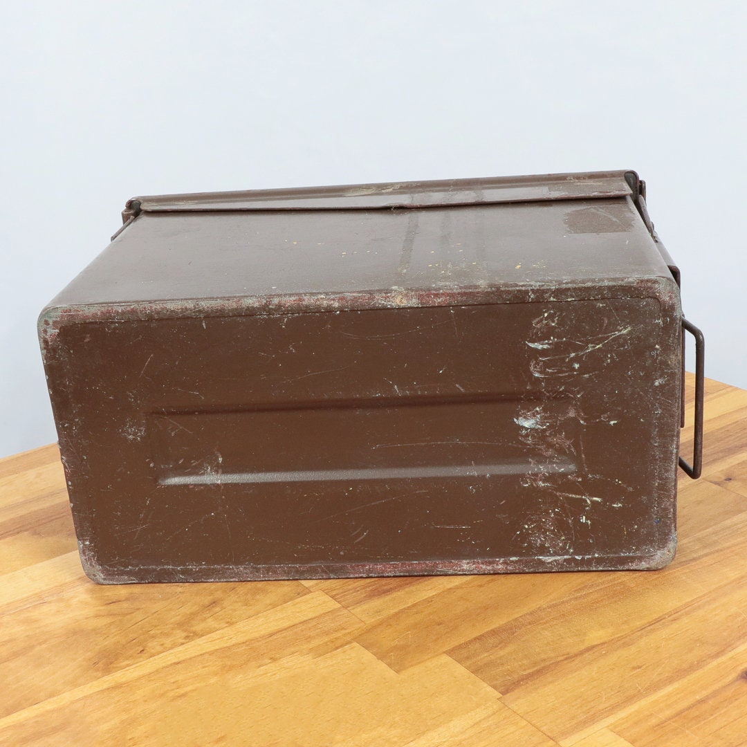 Military Box || Vintage Solid Metal and Alloy || Brown Colour