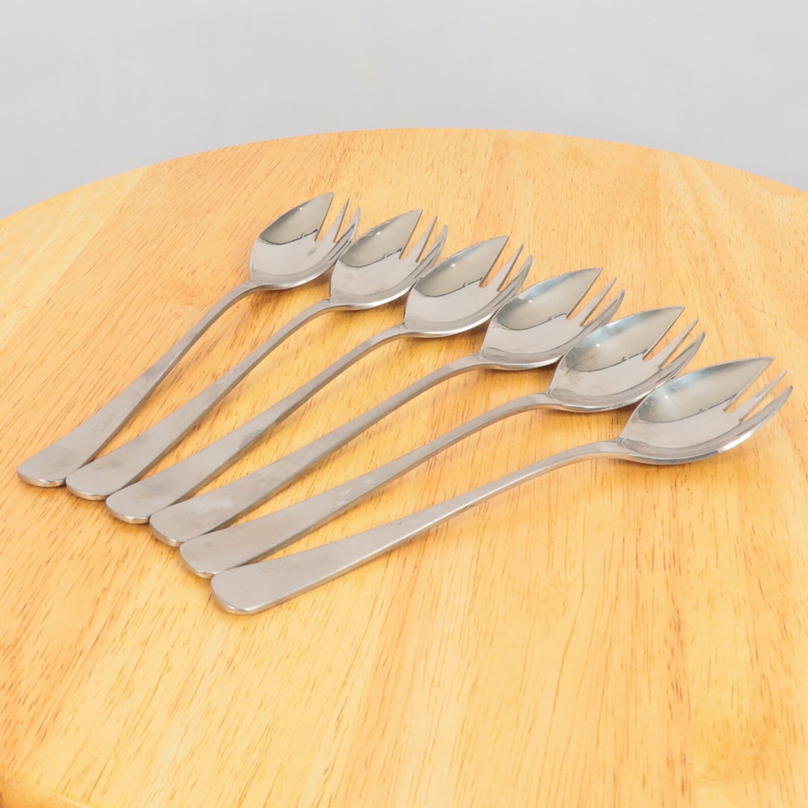 6 sporks / fruit forks / grapefruit forks / cake forks Etsy
