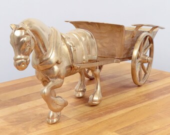 荷車を引く馬 || 彫刻 || 非常に重い || ヴィンテージの真鍮 - Etsy 日本