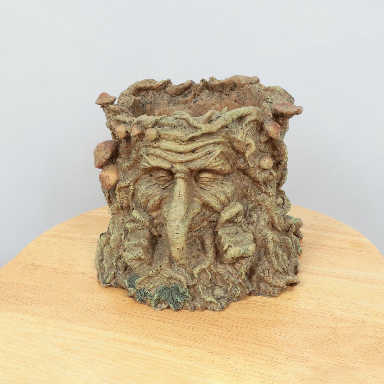 Tree Trunk Wood Effect Stump Face Resin Pot / Container / Pail Etsy UK
