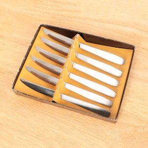 Stainless Steel Sheffield England knife set ( for 6 persons ) || &quot;ARTHUR PRICE firth stainless steel Sheffield England&quot; original box