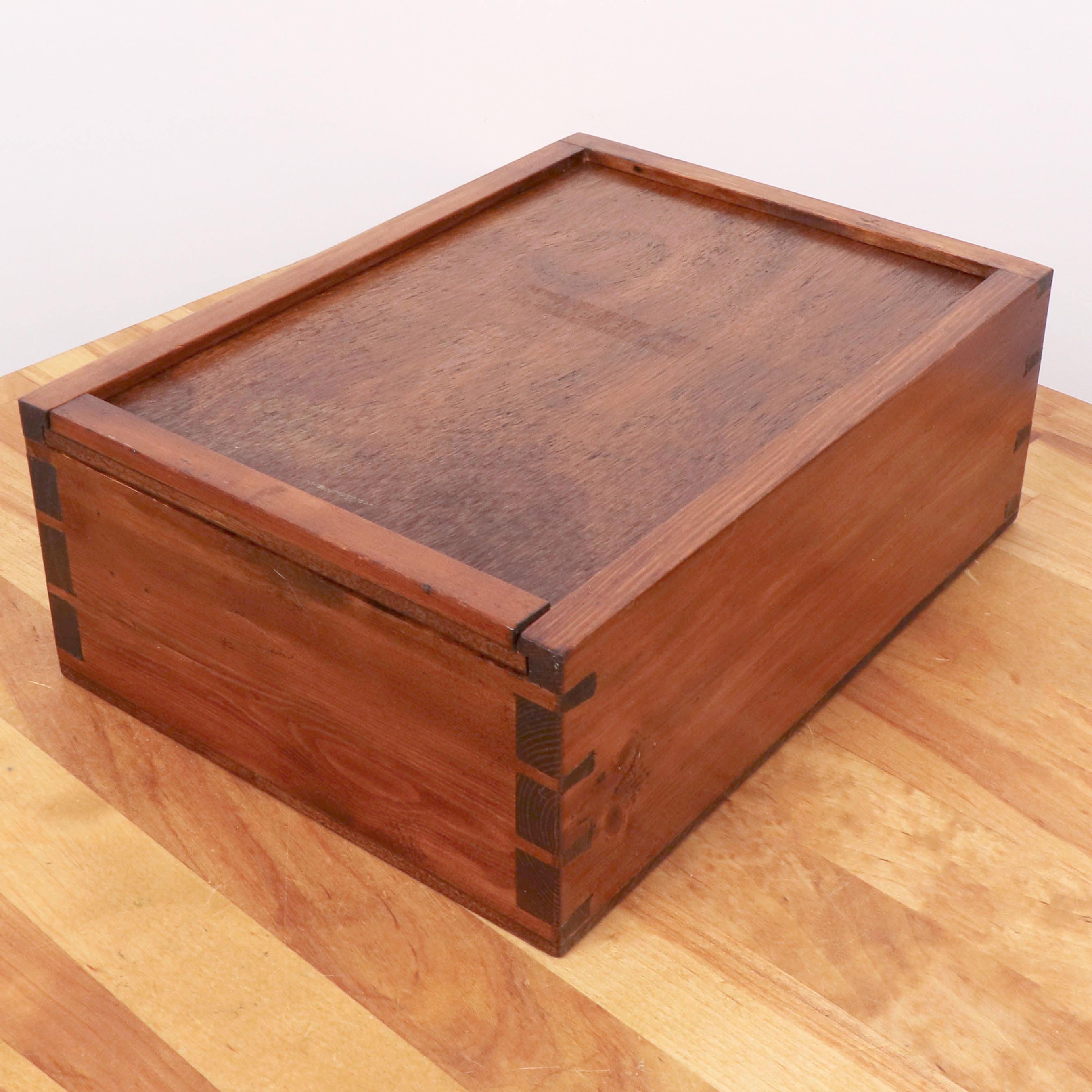 Solid Box Photo Large Box || Vintage Solid Wood Box || Simple Design With Sliding Lid ...