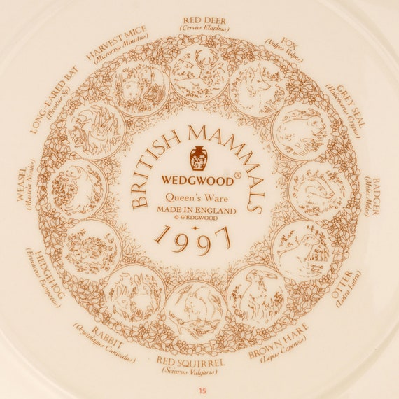  カレンダープレート 1997 イギリスの哺乳類 1997 Calendar Porcelain Plate by Wedgwood || British Mammals