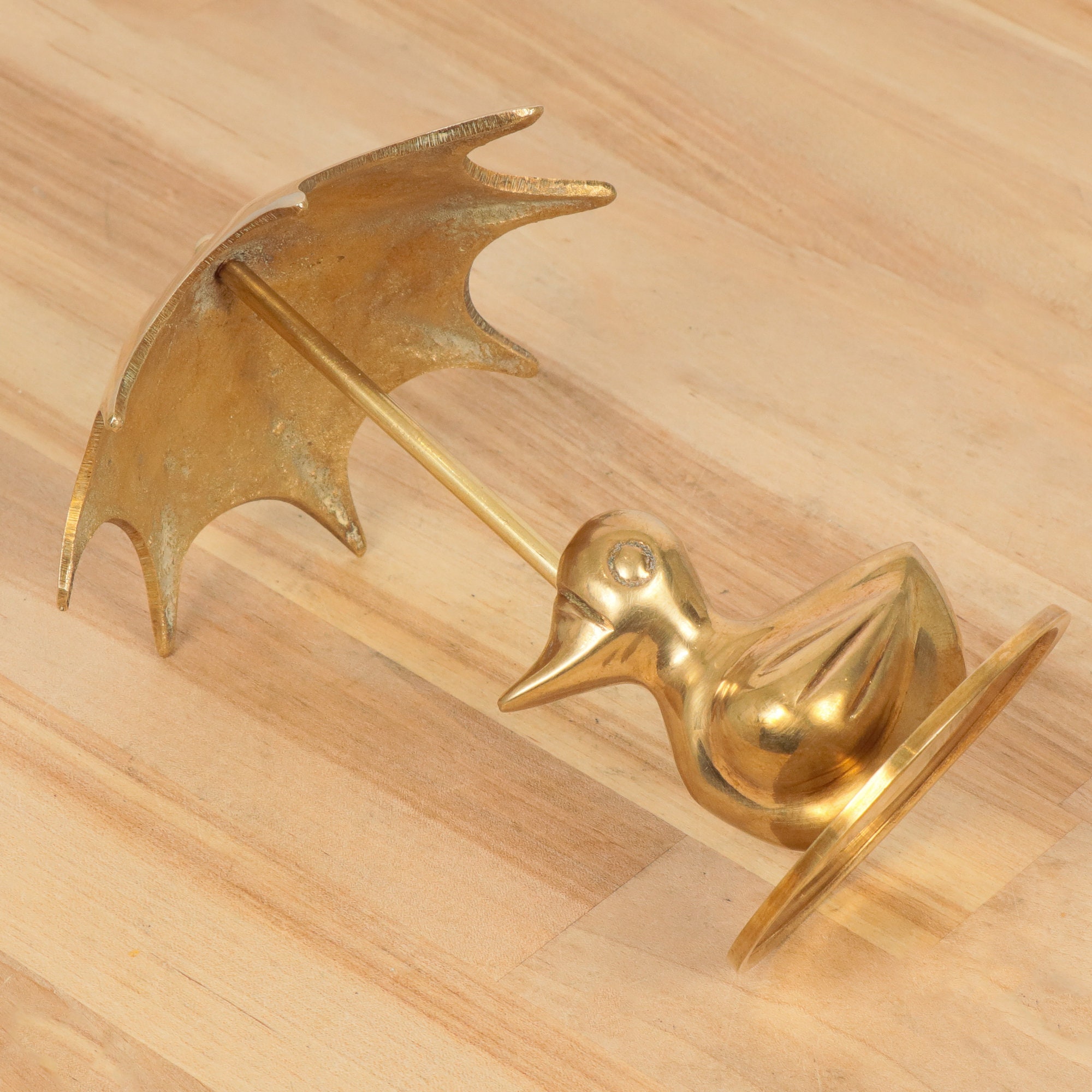アヒルの傘の彫刻 || ヴィンテージ 真鍮製アヒル - Etsy 日本