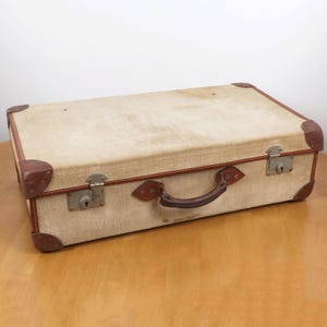 Skyline Lightweight Luggage / Travelling Case / Suitcase || Vintage bag Made in England || Marked Cheney Made in England