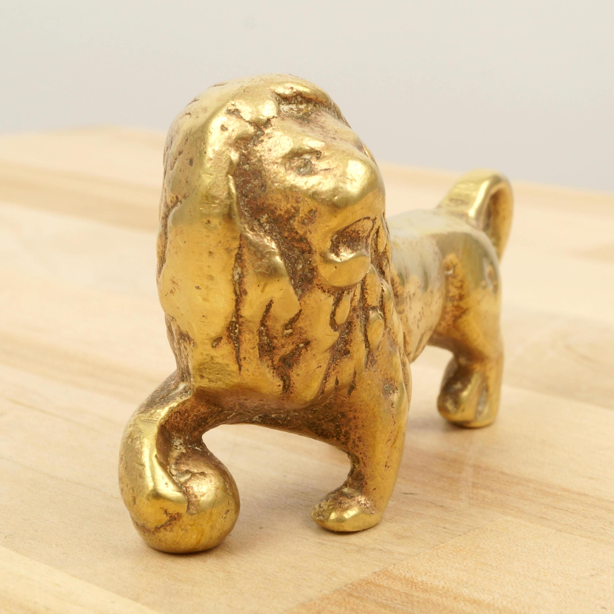 Lion Sculpture / Statue || Vintage Solid Brass || Metal Alloy Figurine ...