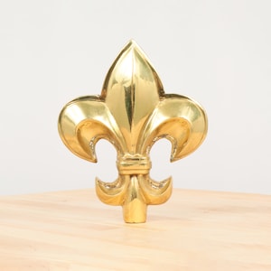 May include: A gold-colored metal fleur-de-lis ornament.