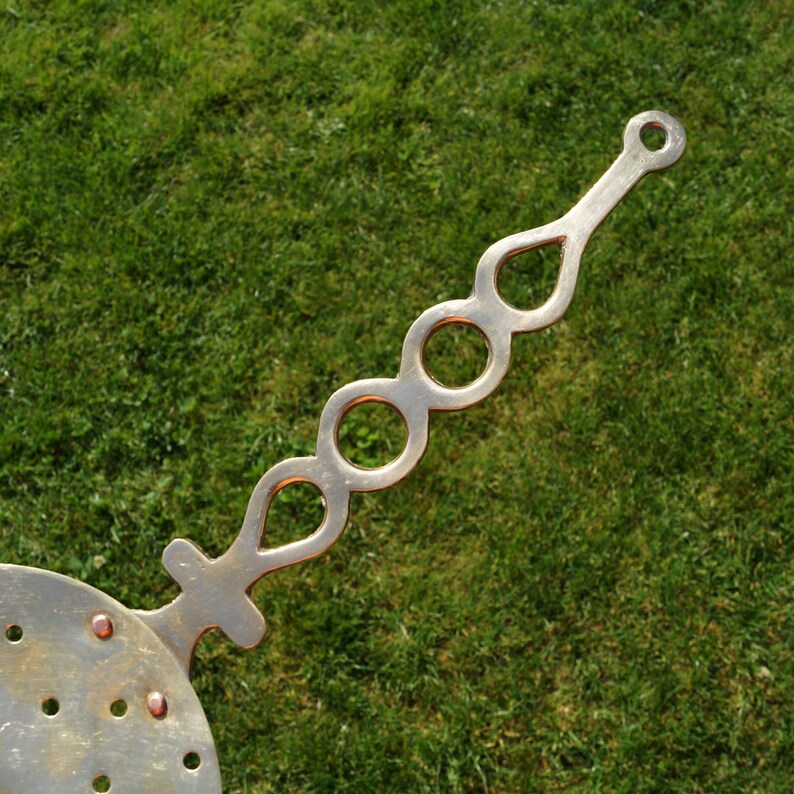 Large Brass Spoon With Small Holes Vintage Decorative Etsy