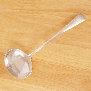 Large brass spoon / ladle || Vintage silver plated / EP || JRW EP B