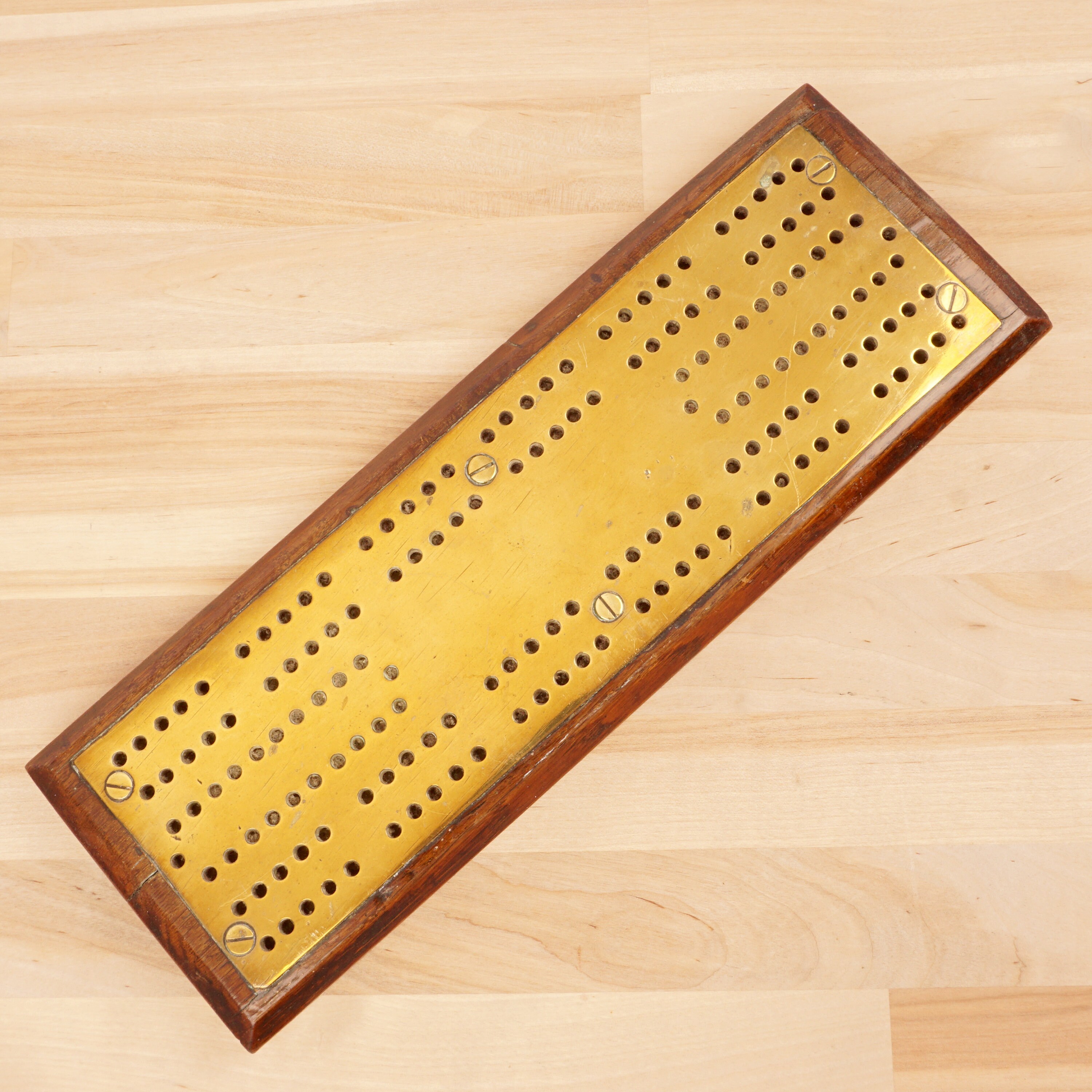 Antique Game Point Counter Antique solid brass on wooden Etsy