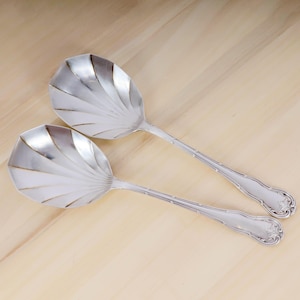 Vintage Serving Spoon Set | Deykin & Harrison &quot;Venetian Silver&quot; | Elegant Silver-Plated Flatware | Classic Design