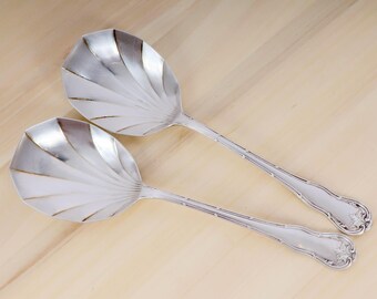 Harrison Brothers & Howson Serving Spoons - Set of 2 - B Monogram