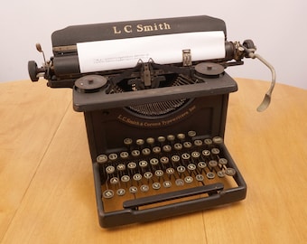 Vintage L.C. Smith & Corona Portable Typewriter – Working, Collectible