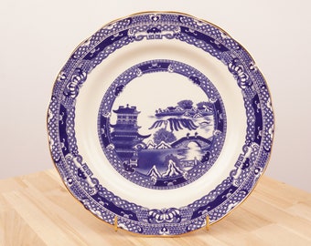 Plato/plato/bandeja de cerámica // Diseño exclusivo de patrón de sauce encargado especialmente por Ringtons Producido por Wade Ceramics