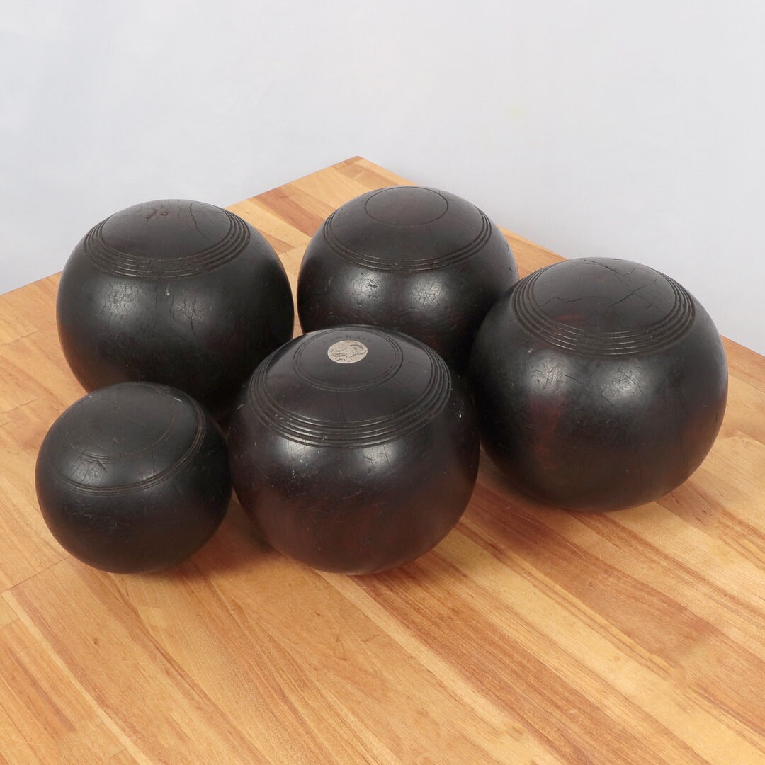 Wood Ball Game Vintage Solid Wood 4 Large Wood Balls and Etsy Canada