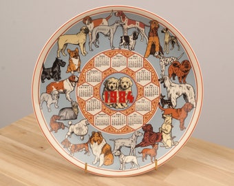 1984 calendar porcelain decorative plate