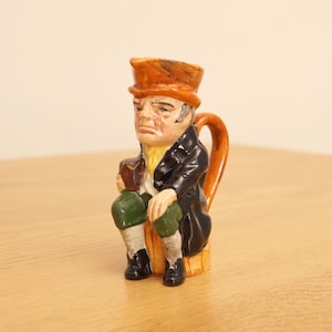 Ceramic miniature Toby Mug || Vintage sitting Bill Sike || Oliver Twist Dickens Character || Artone Pottery  Made in England || Hand Made