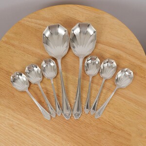 6 Spoons and 2 large spoons || EPNS || Set of six + two || Cutlery