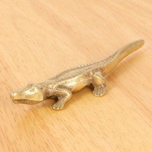 Crocodile / Aligator || Figure || Reptile statue || Small sculpture || Solid Brass Vintage