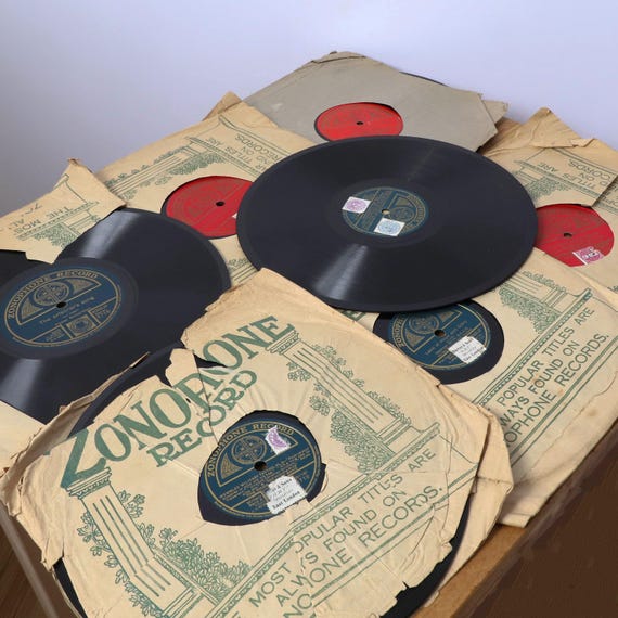Vintage Records – Set of 6 Shellac Discs – Early 20th Century