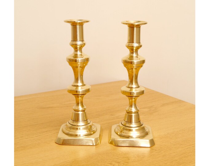 2 Vintage Push up Candle Holders / Candle Sticks Solid Etsy