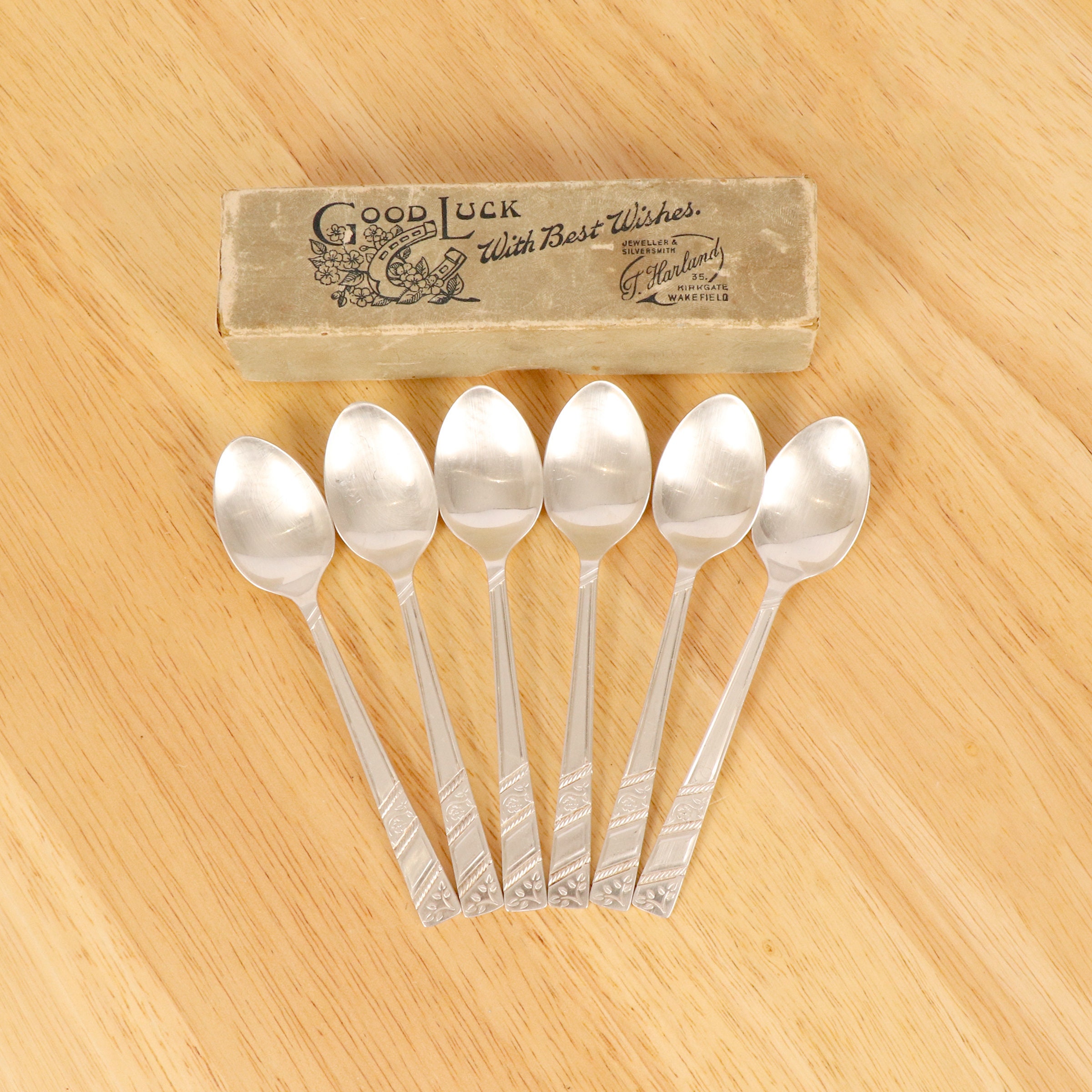 6 Spoons Vintage silver plated Sheffield England V Etsy