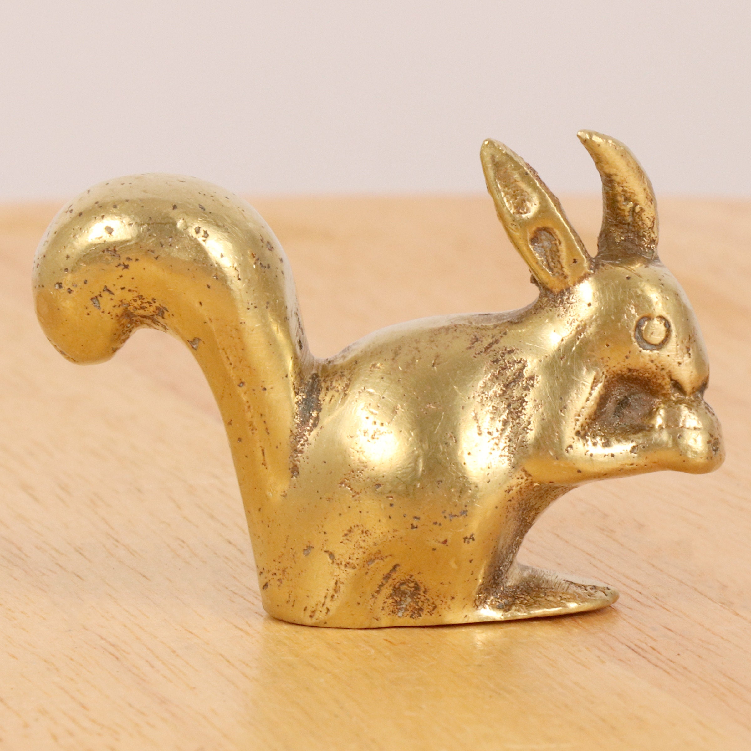 Squirrel Holding a Nut Vintage Solid Brass Squirrel Etsy Singapore